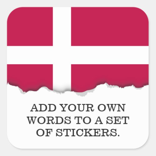 Denmark Flag Square Sticker