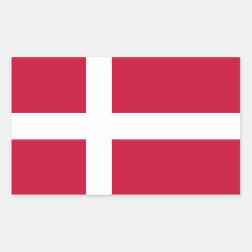 Denmark Flag Stickers Rectangular Sticker