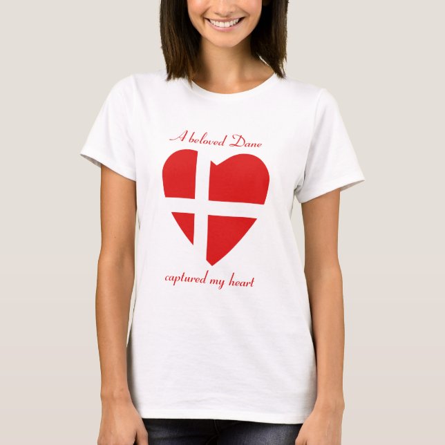 Denmark Flag Sweetheart T-Shirt (Front)