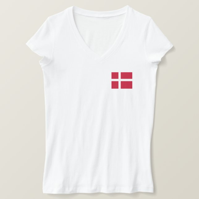 Denmark Flag T-Shirt (Design Front)