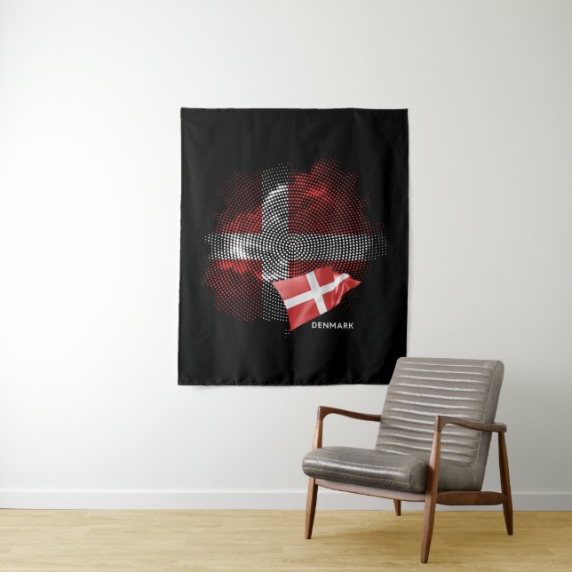 Denmark flag tapestry (In Situ)