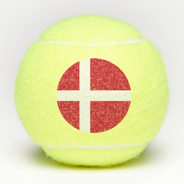 Denmark Flag Tennis Balls (Front)