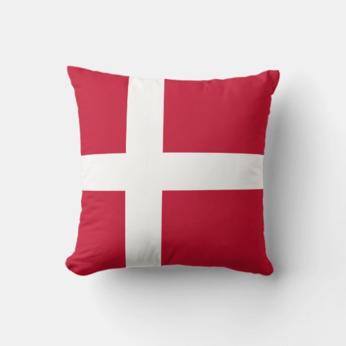 Denmark Flag Throw Pillow