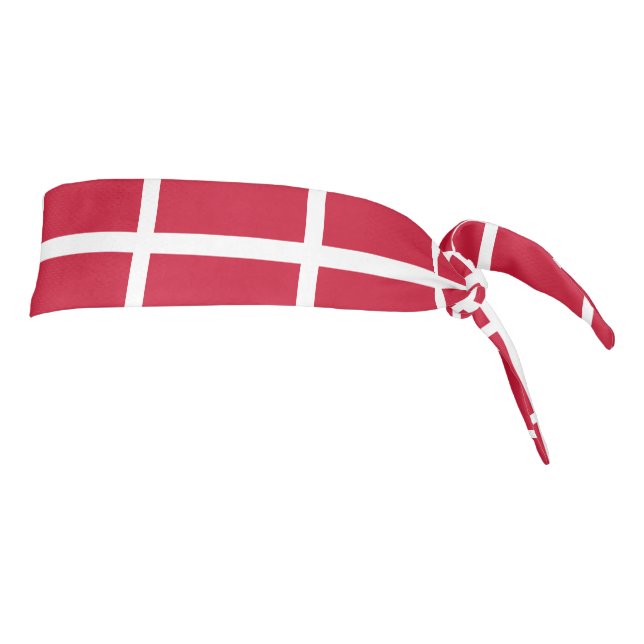Denmark Flag Tie Headband (Rotate 90)