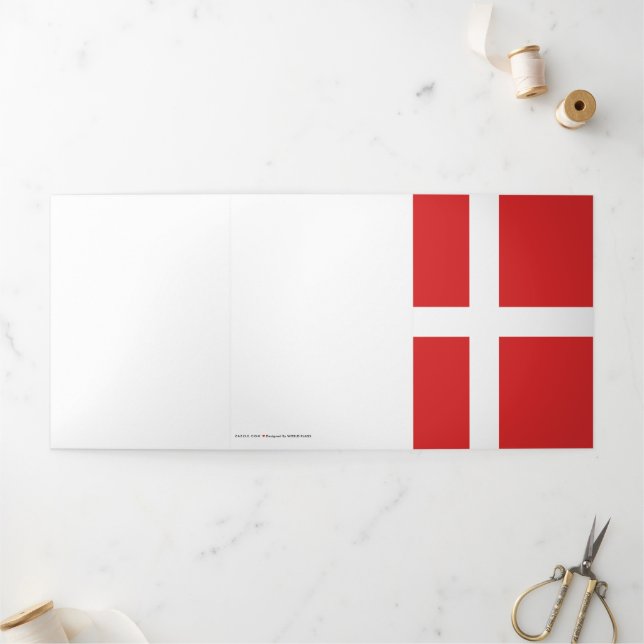 Denmark flag Tri-Fold card (Outside)