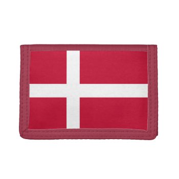 Denmark Flag Trifold Nylon Wallet by AZ_DESIGN at Zazzle
