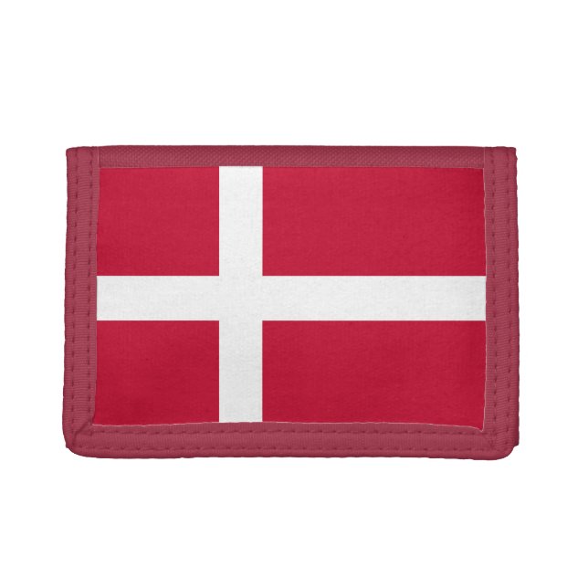 Denmark Flag TriFold Nylon Wallet (Front)