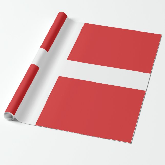 Denmark flag wrapping paper (Unrolled)