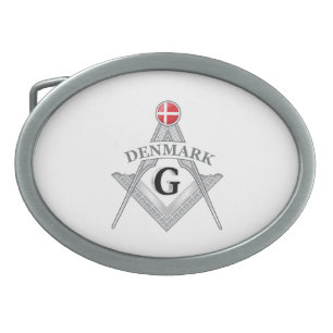 Denmark freemasonry sign belt buckle