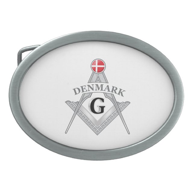 Denmark freemasonry sign belt buckle (Front)
