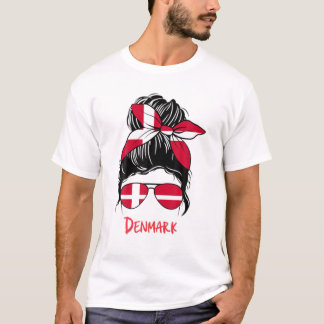 Denmark Girl, Denmark Flag, Denmark Gift Heritage T-Shirt