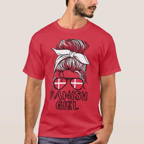 Denmark Girl football World Cup Danish flag Danmar T_Shirt