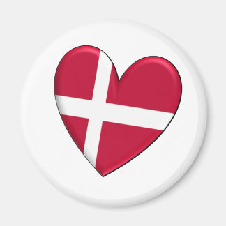 Denmark Heart Flag Magnet