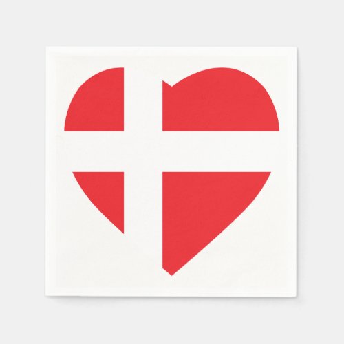 DENMARK HEART SHAPE FLAG NAPKINS
