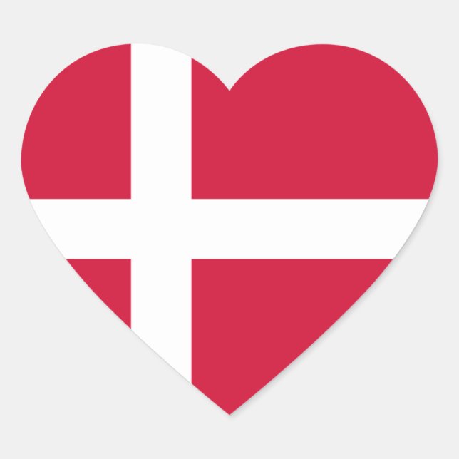 denmark heart sticker (Front)
