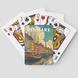 Denmark Illustration Travel Art Vintage Poker Cards