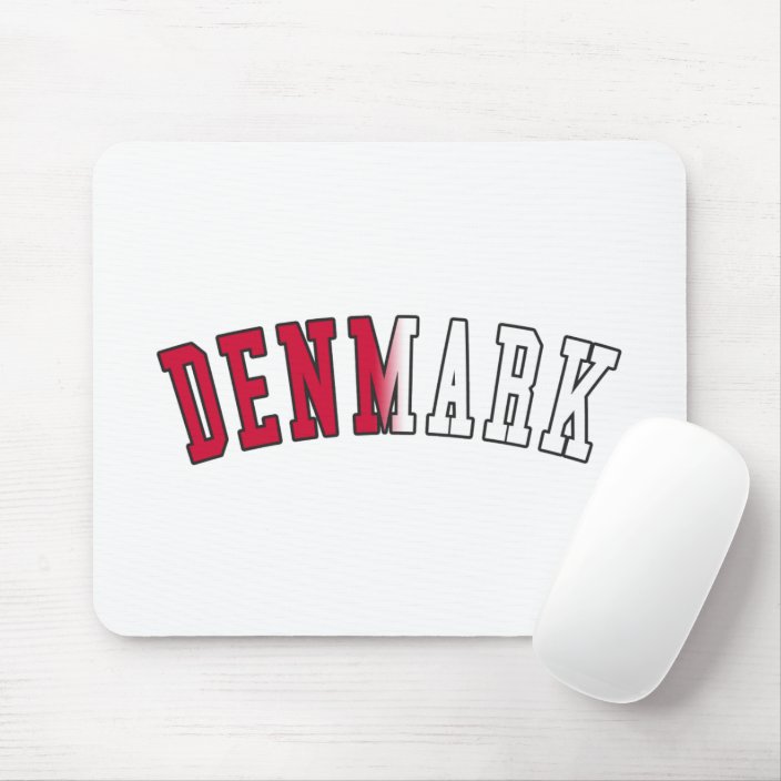 Denmark in National Flag Colors Mousepad
