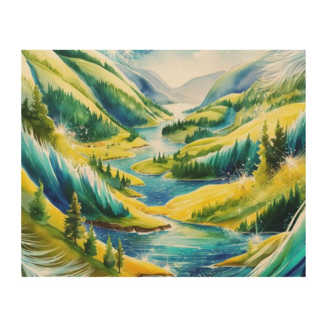 Denmark Landscape Wood Wall Art (Front)