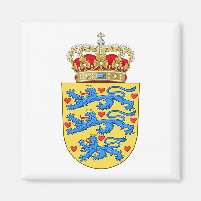 Denmark Lesser Coat of Arms Magnet (Front)