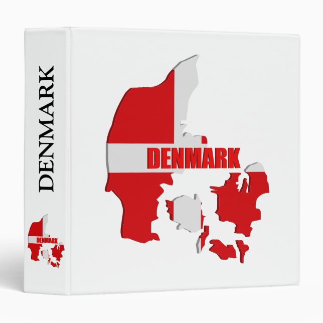 Denmark map 3 ring binder (Front/Spine)