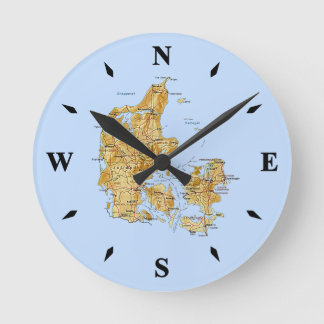 Denmark Map Clock