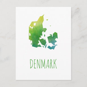 Denmark Map Postcard