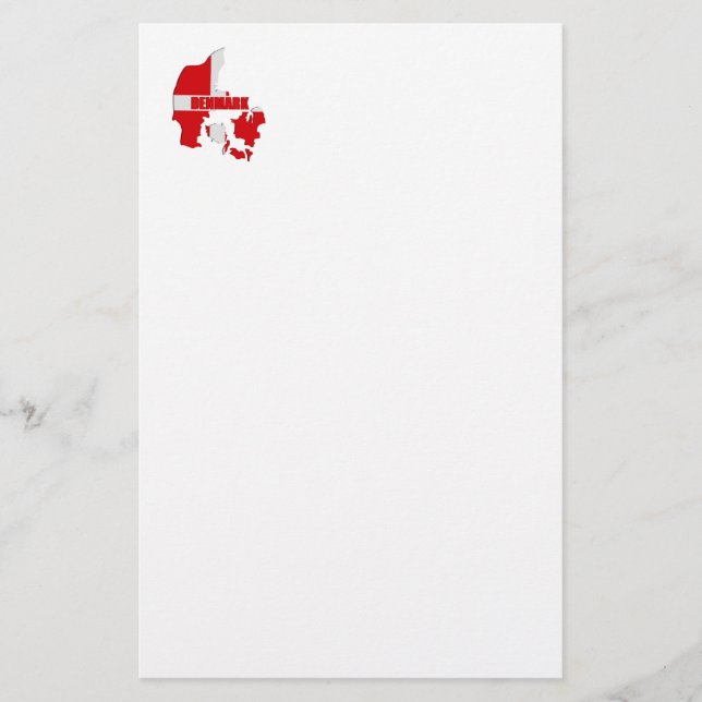 Denmark map stationery (Front)