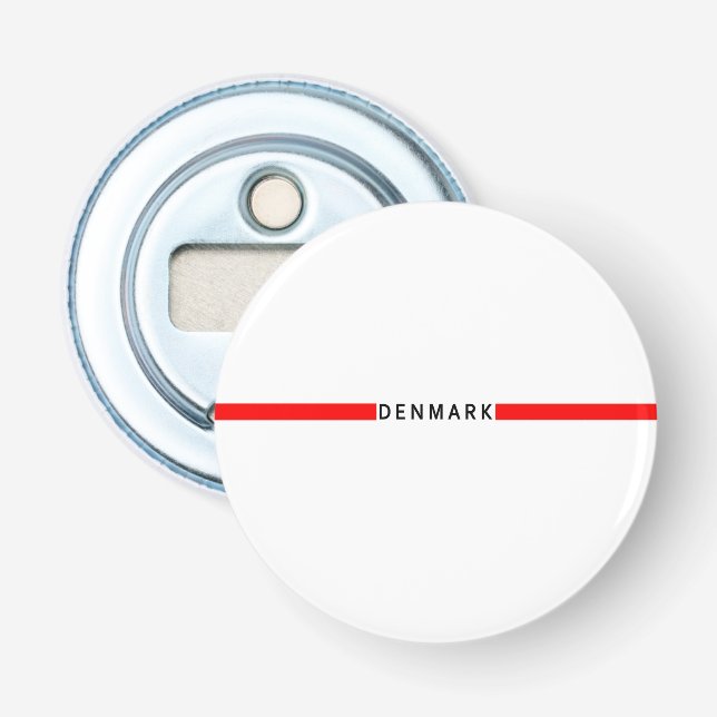 Denmark minimalistic flag bottle opener (Front)