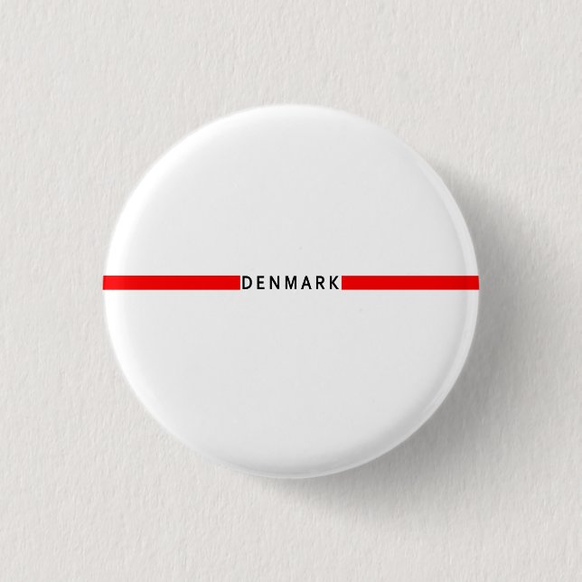 Denmark minimalistic flag button (Front)