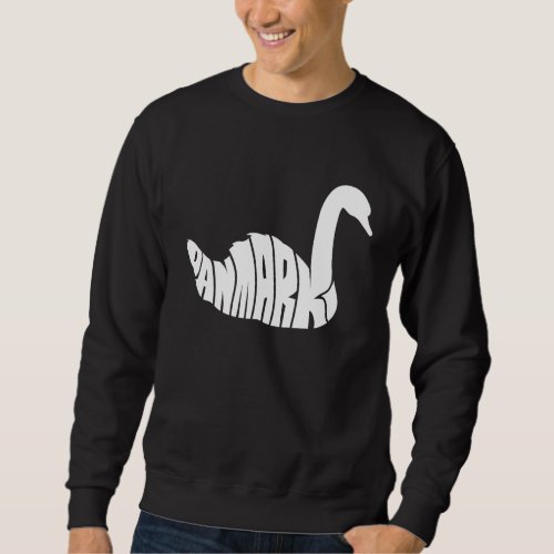 Denmark Mute Swan Word   Animal Sweatshirt