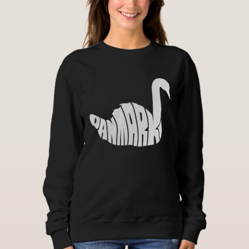 Denmark Mute Swan Word   Animal Sweatshirt