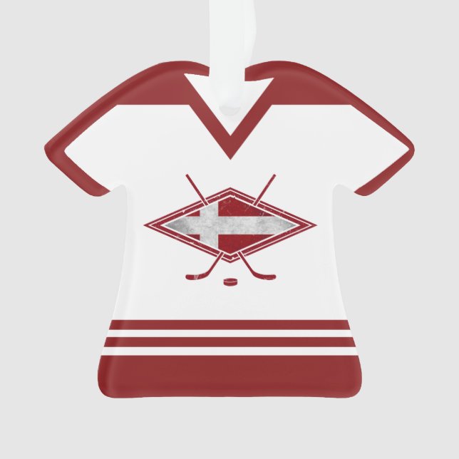 Denmark Name & Number Jersey Logo   Ornament (Front)