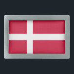 Denmark National Flag Belt Buckle<br><div class="desc">Denmark National Flag Rectangular Belt Buckle</div>