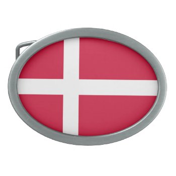 Denmark National Flag Belt Buckle by abbeyz71 at Zazzle