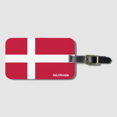 Denmark National Flag Patriotic Luggage Tag