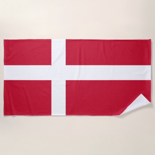 Denmark National Flag Team Support Beach Towel