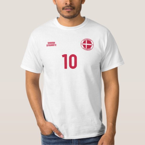 Denmark National Football Team Soccer Retro T_Shirt