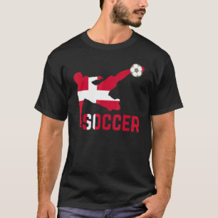 Denmark National Soccer Soccer Denmark Flag Footb T-Shirt