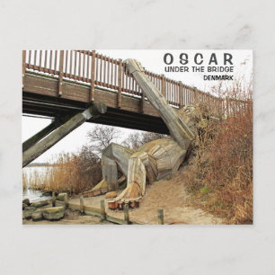 Denmark, Oscar Under the Bridge Postcard! Postcard