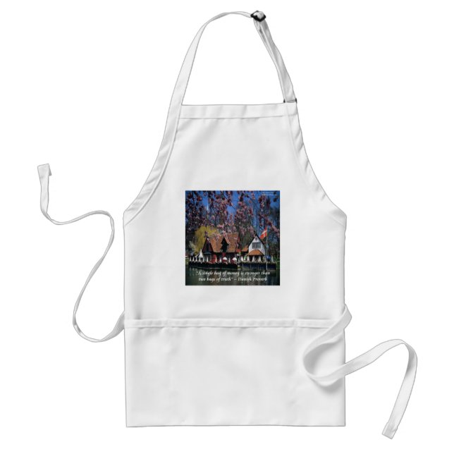 Denmark Photo & Famous Proverb Adult Apron (Front)