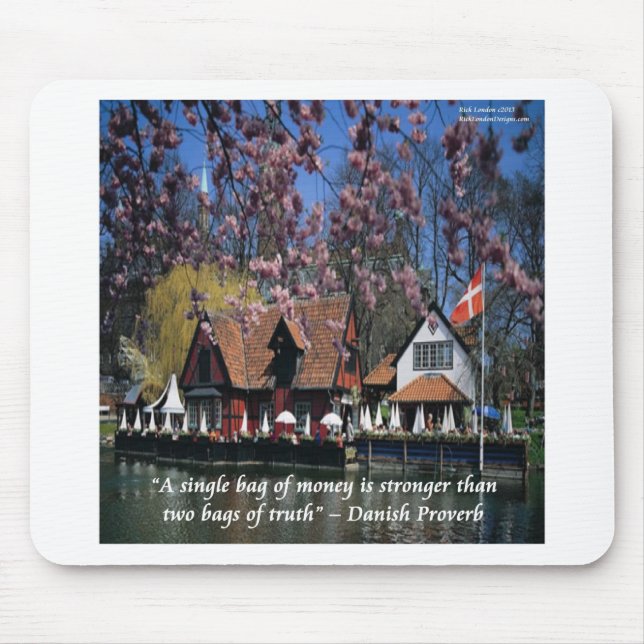 Denmark Photo & Famous Proverb Mouse Pad (Front)