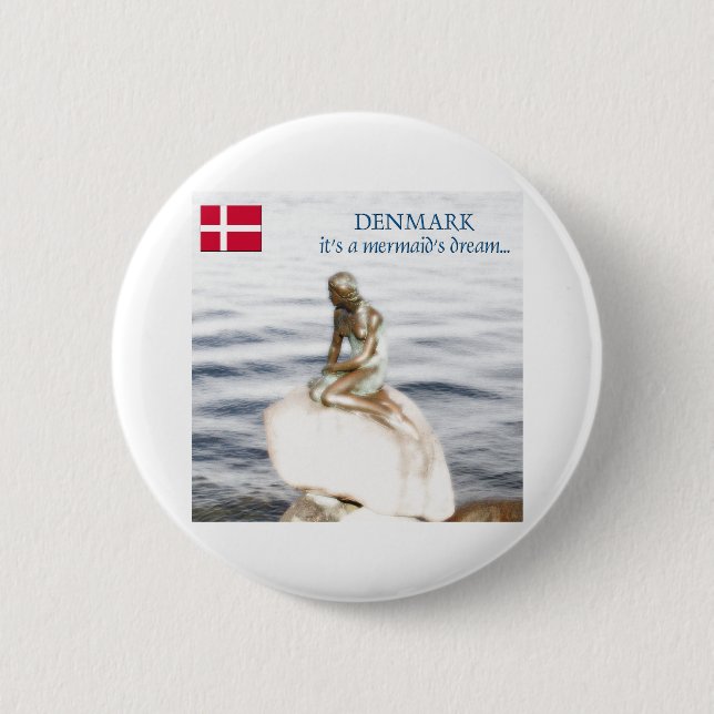 denmark pinback button (Front)