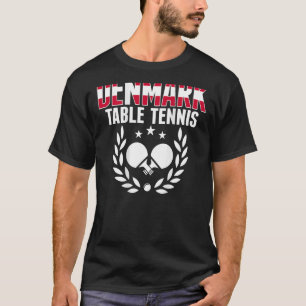 Denmark Ping Pong Proud Danish Table Tennis Supp T-Shirt