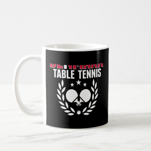 Denmark Ping Pong  Proud Danish Table Tennis Suppo Coffee Mug