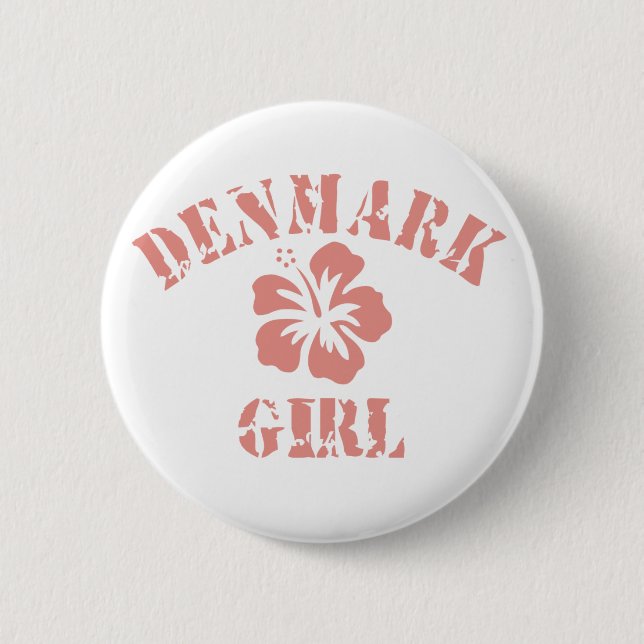 Denmark Pink Girl Button (Front)