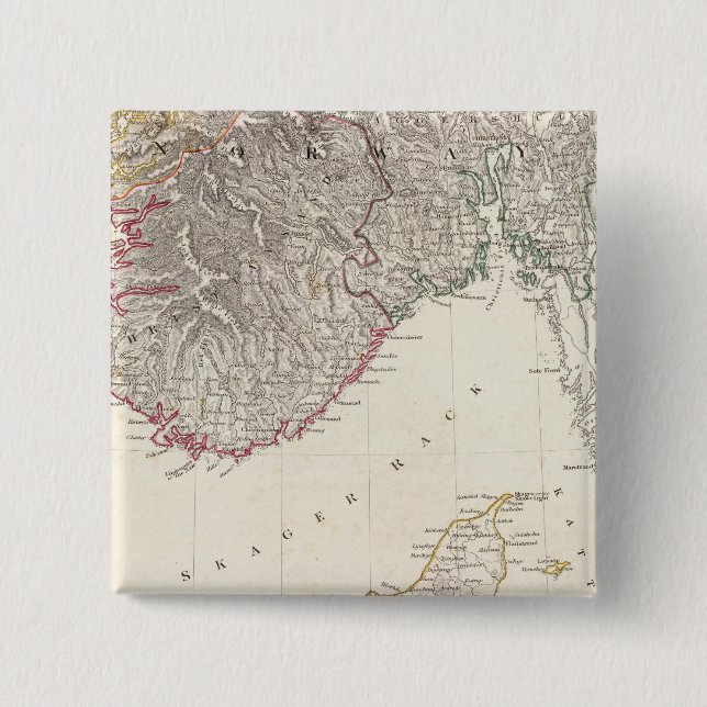 Denmark, pt of Norway Pinback Button (Front)