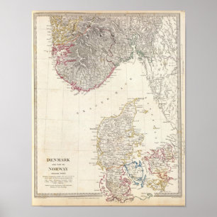 Denmark, pt of Norway Poster