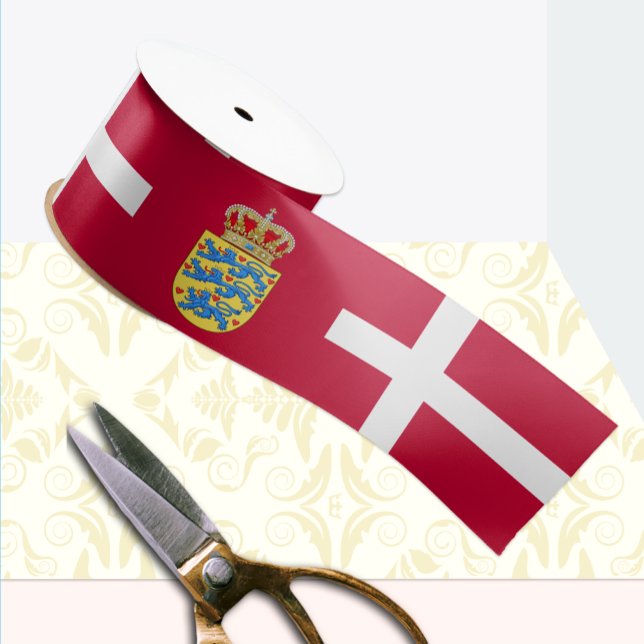 Denmark Ribbon, Emblem, patriotic, Danish Flag Satin Ribbon (Creator Uploaded)