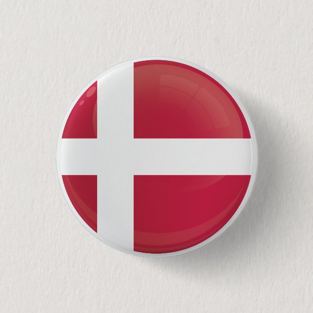 Denmark  Round Icon Flag Button (Front)