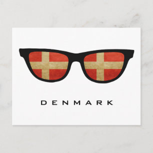 Denmark Shades custom text & color postcard